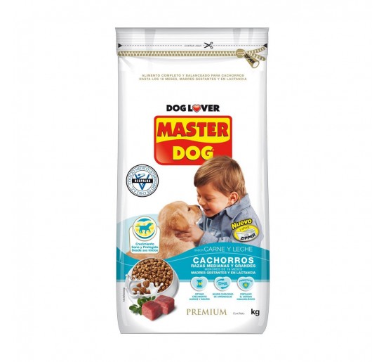 Click para tamaño original Master dog cachorro carne/leche 18kg
