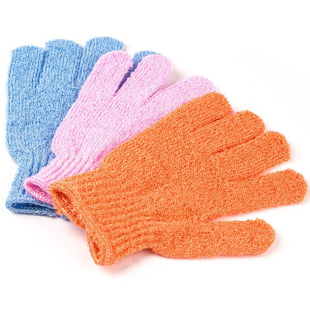 Click para tamaño original Guante exfoliante colores con dedos