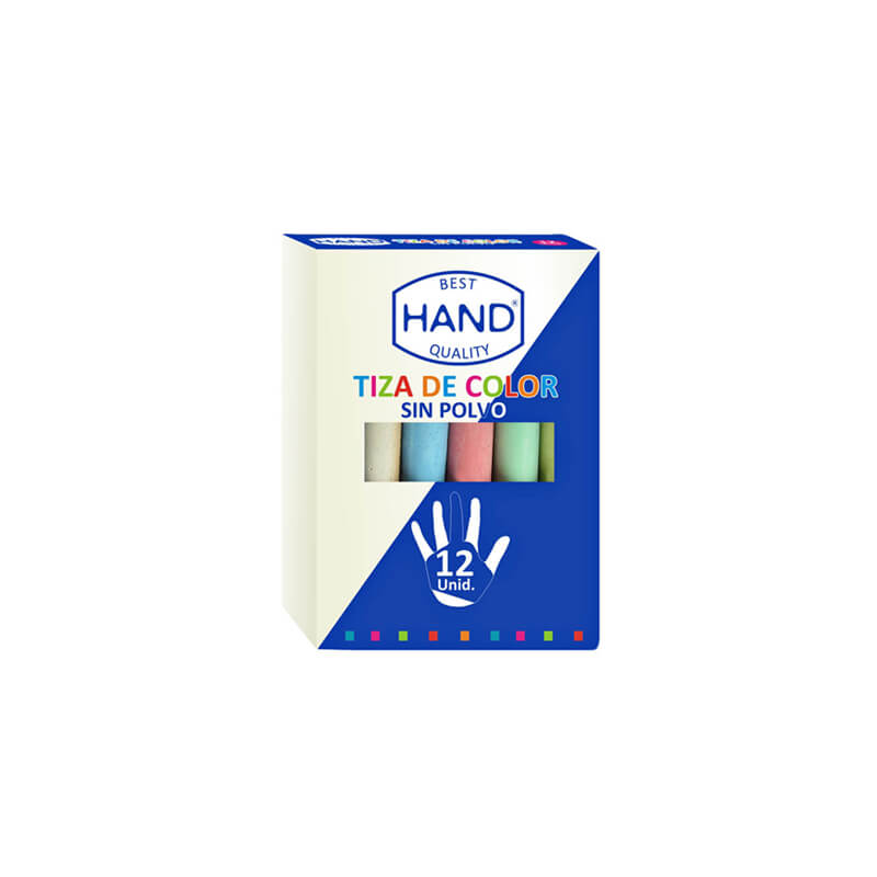 Caja tiza color hand x 12(12)