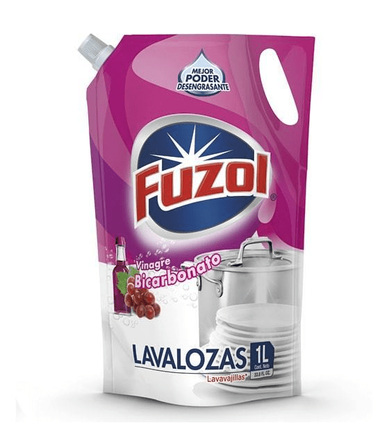 Click para tamaño original Fuzol lavaloza vinagre y bicarbonato doypack 1L(12)