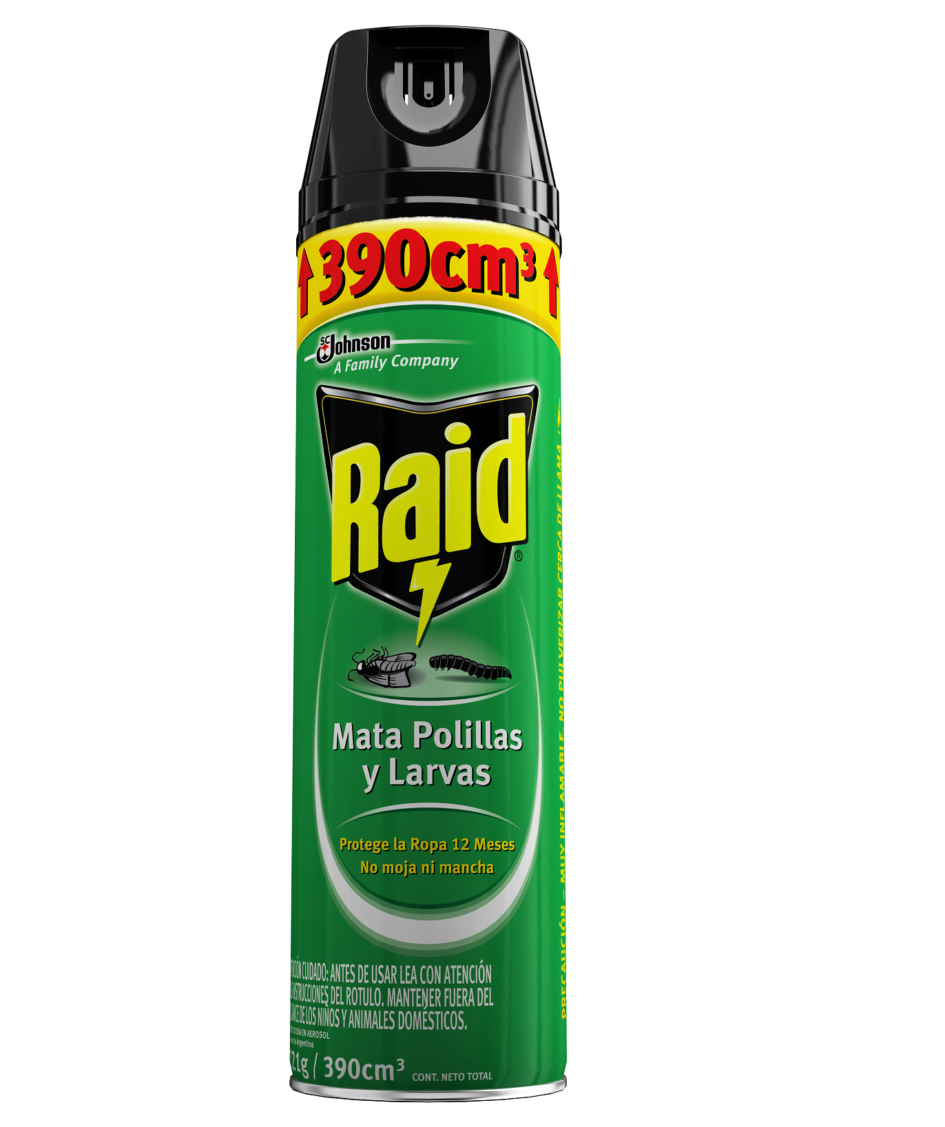 Click para tamaño original Raid spray mata polillas/ larvas 390cc (12)