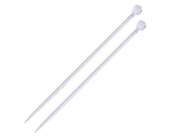 Click para tamaño original Amarras plásticas bridas 4.8 x 300 mm blanca Jaque