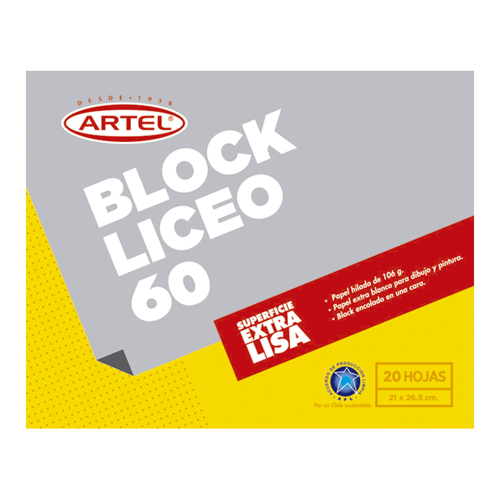 Block de dibujo liceo 60 Artel (15)