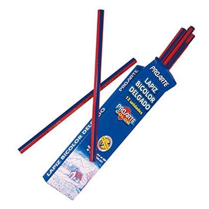 Click para tamaño original Caja lápiz bicolor rojo/azul proarte x12