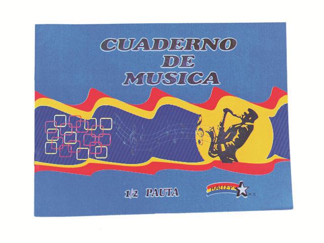 Click para tamaño original Cuaderno de música 1/2 pauta Halley
