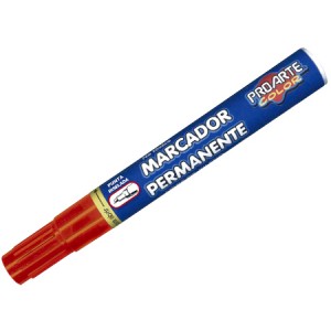 Marcador permanente Proarte rojo (12)