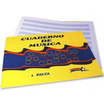 Cuaderno de música pauta entera Halley
