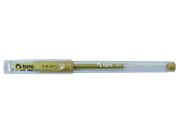 Click para tamaño original Lápiz gel torre 0.7 dorado (12)