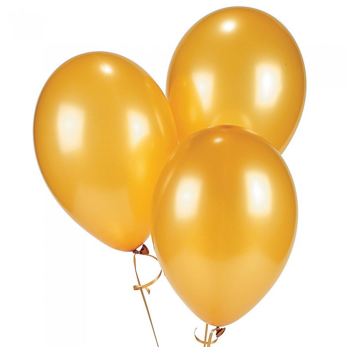Globo N° 9 dorado x 25 u (12)