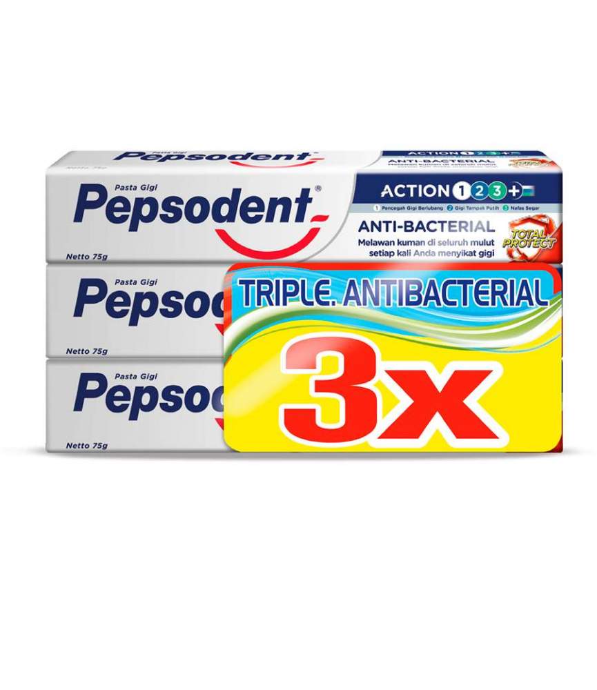Click para tamaño original Pepsodent Pack x3 antibacterial 75g (48)