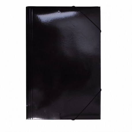 Carpeta Oficio de cartón con elástico negra Adix