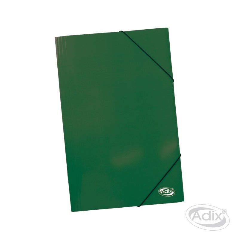 Carpeta Oficio de cartón con elástico verde Adix