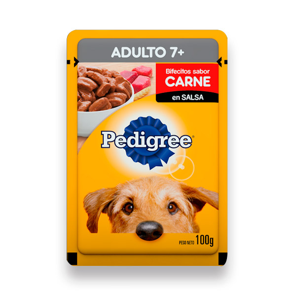 Click para tamaño original Pedigree sobre senior sabor carne 100g (24)