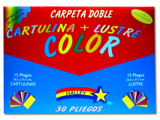 Carpeta doble cartulina + lustre Halley