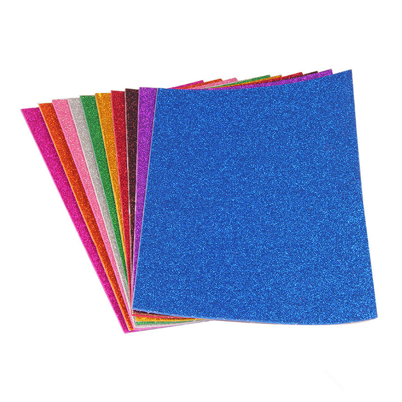 Click para tamaño original Carpeta de goma eva glitters con adhesivo x6 u