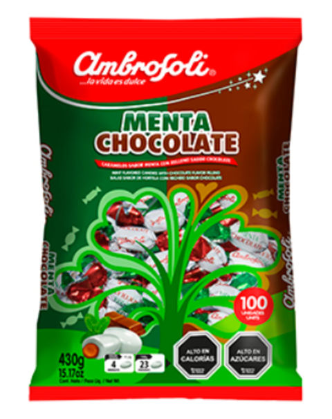 Bolsa caramelo Menta choc Ambrosoli   100u