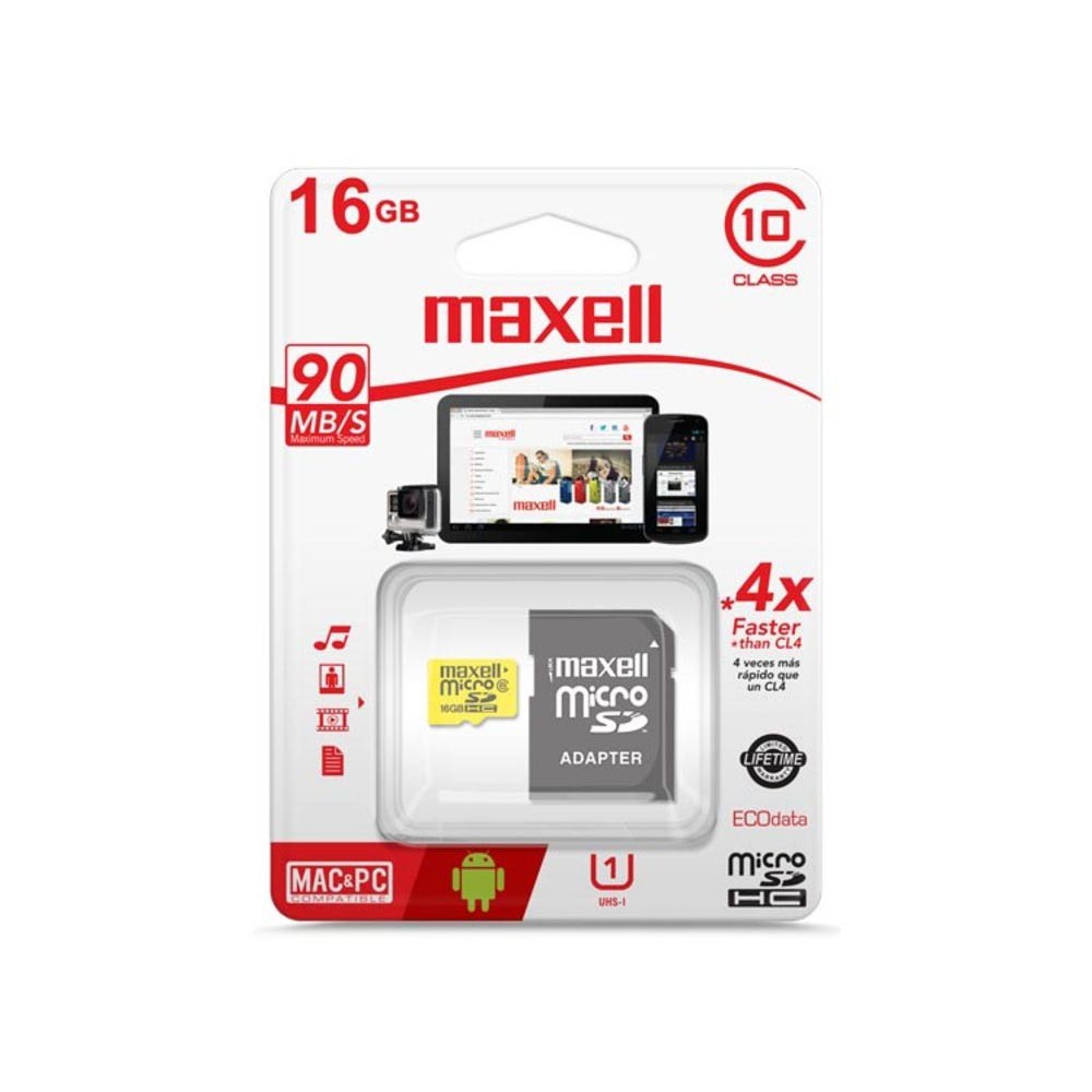 Click para tamaño original Memoria micro sd Maxell 16 GB clase 10 (10)