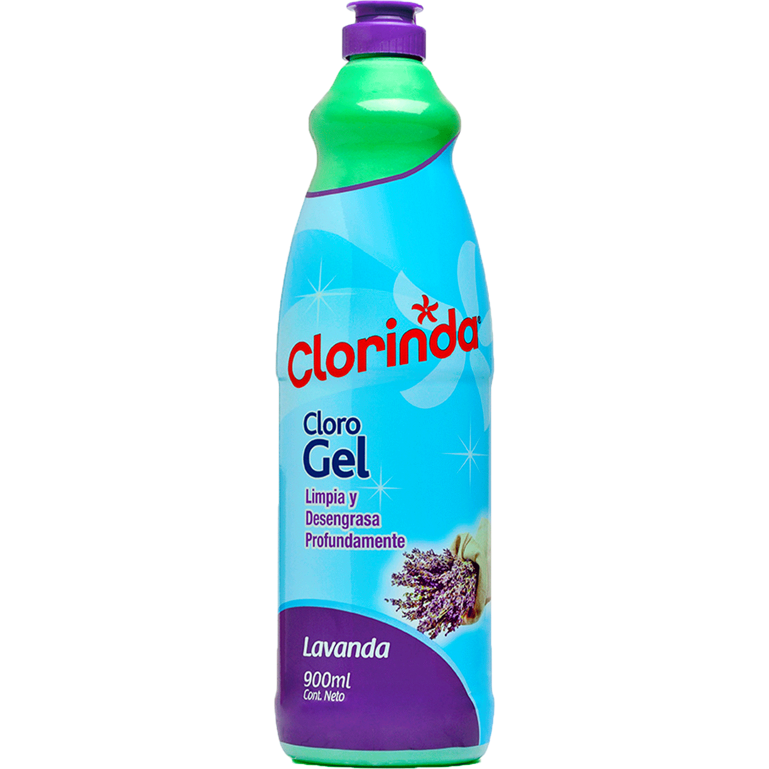Click para tamaño original Clorinda Cloro Gel Lavanda 900 ml (12)