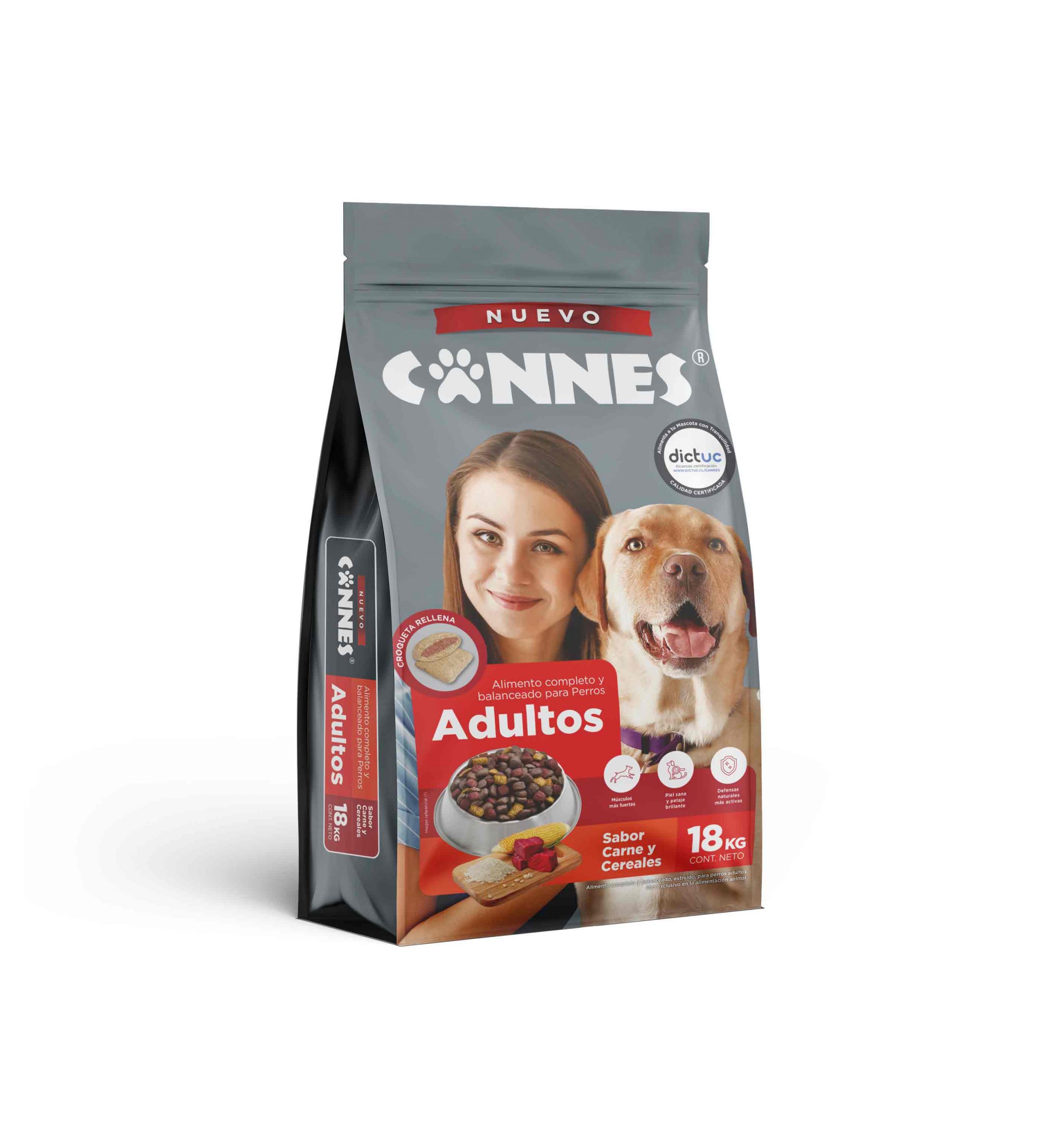 Click para tamaño original Cannes adulto carne 18 kg