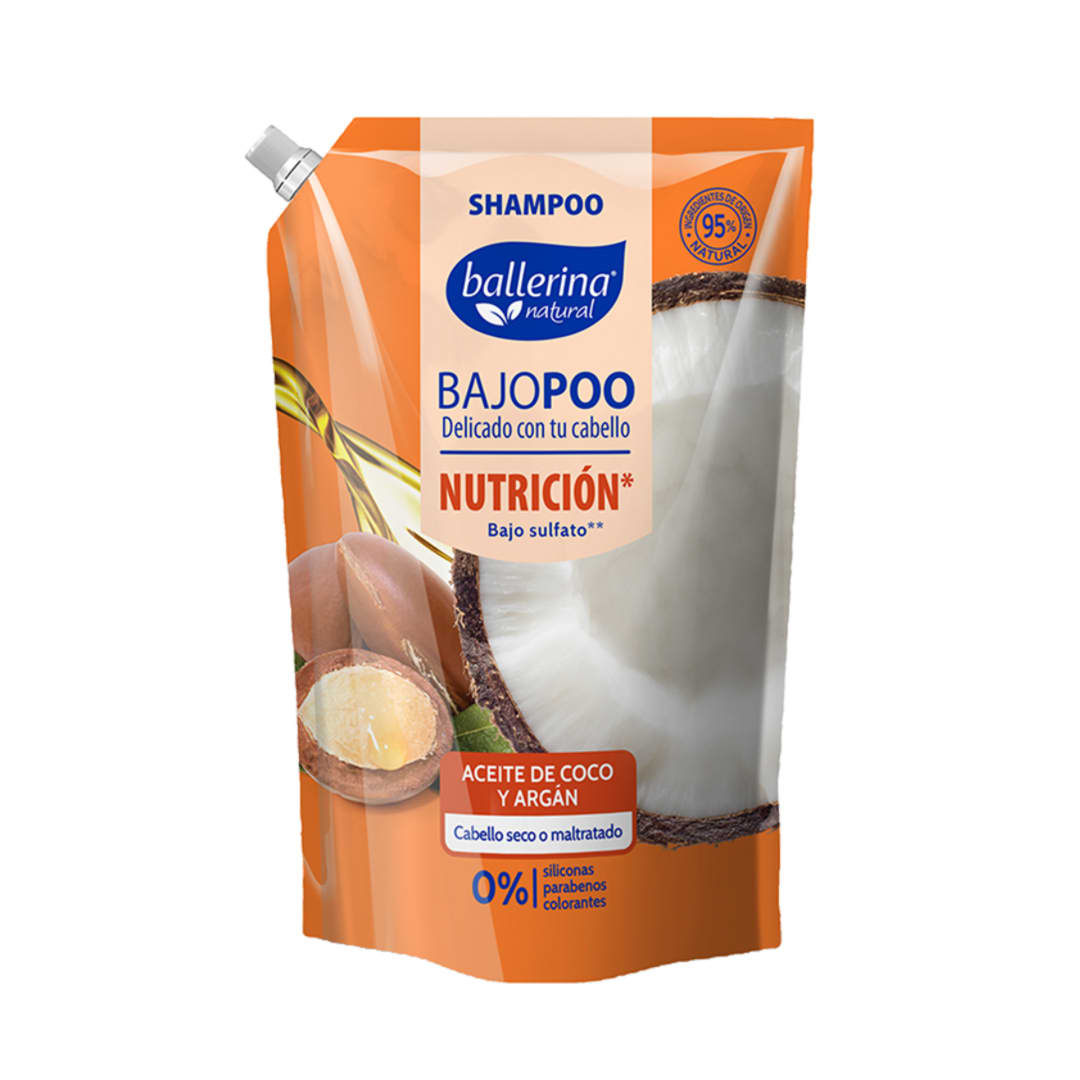 Ballerina Shampoo  bajo poo nutrición 750ml (12)
