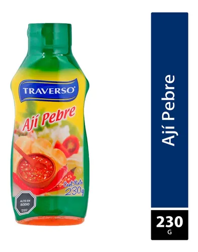 Ají Pebre botella Traverso  230 g