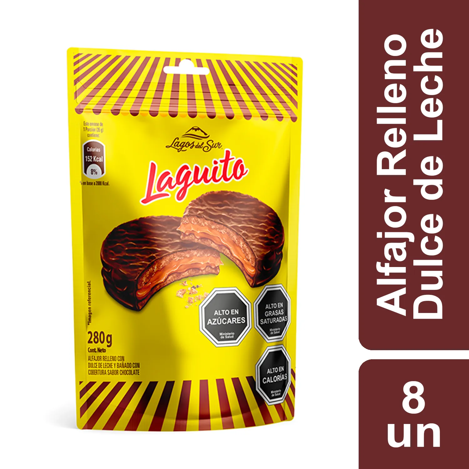 Alfajor Laguito pack 8un. Laguitos del sur 280g (24)