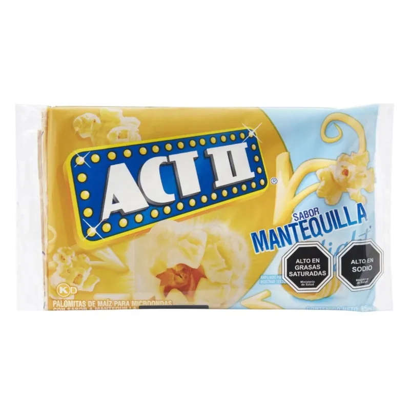Palomitas de maíz mantequilla ligth para microondas 91g ( 18)
