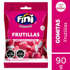 Gomitas besos frutilla a la crema Fini 90 g (12)
