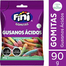 Gomitas gusanos ácidos Fini 90g (12)