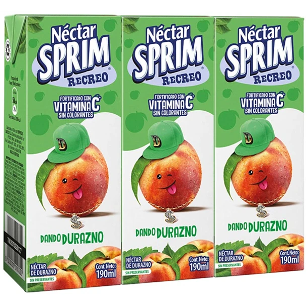 Bombillin jugo de durazno x 3 Sprim 190 (8)