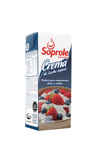 Crema espesa de leche Soprole 200 g (6)