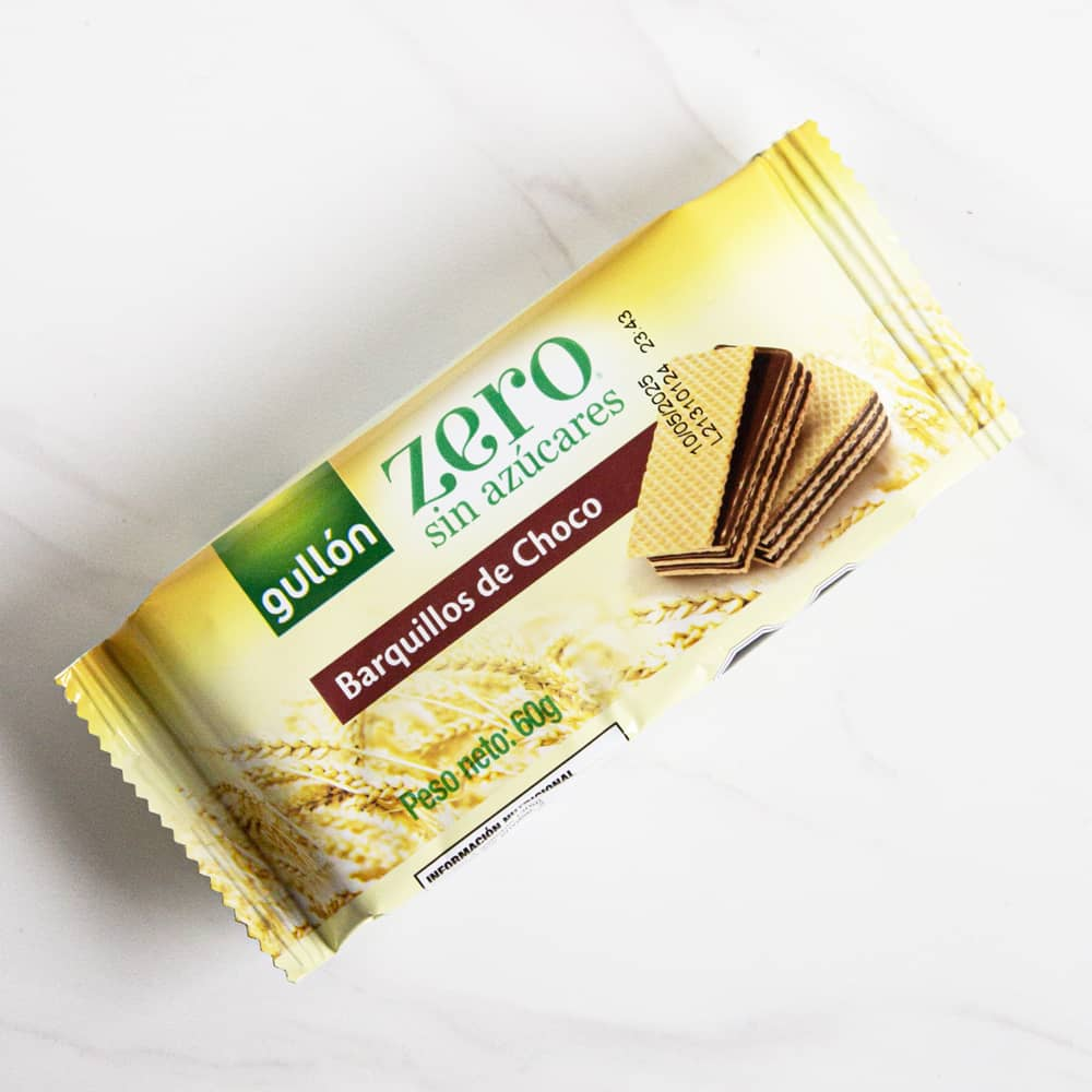 Galleta  Barquillo Zero azúcar  choco Gullón 60 g (12)