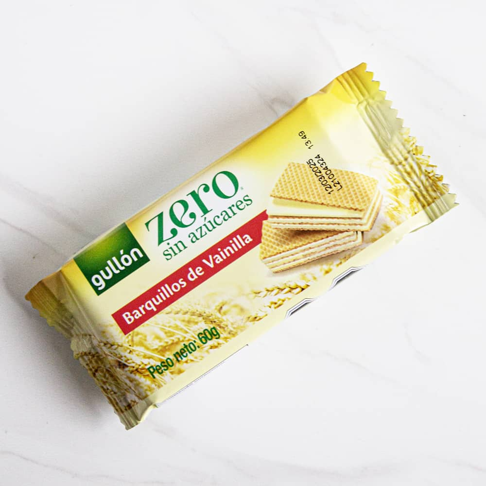 Galleta  Barquillo Zero azúcar  Vainilla Gullón 60 g (12)