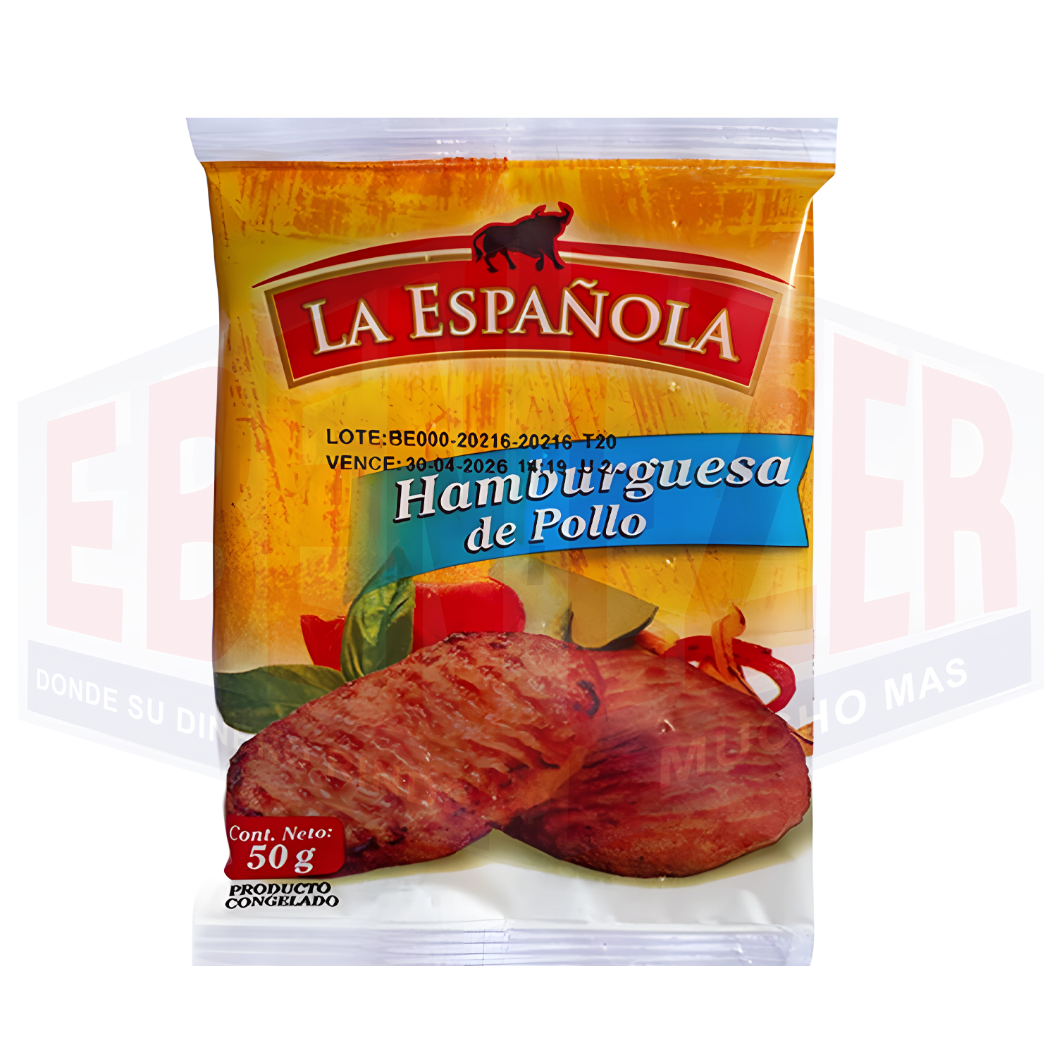 Hamburguesa de pollo La Española 50g (72)