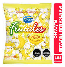Bolsa masticables sabor plátano frutales Arcor 181 g (24)