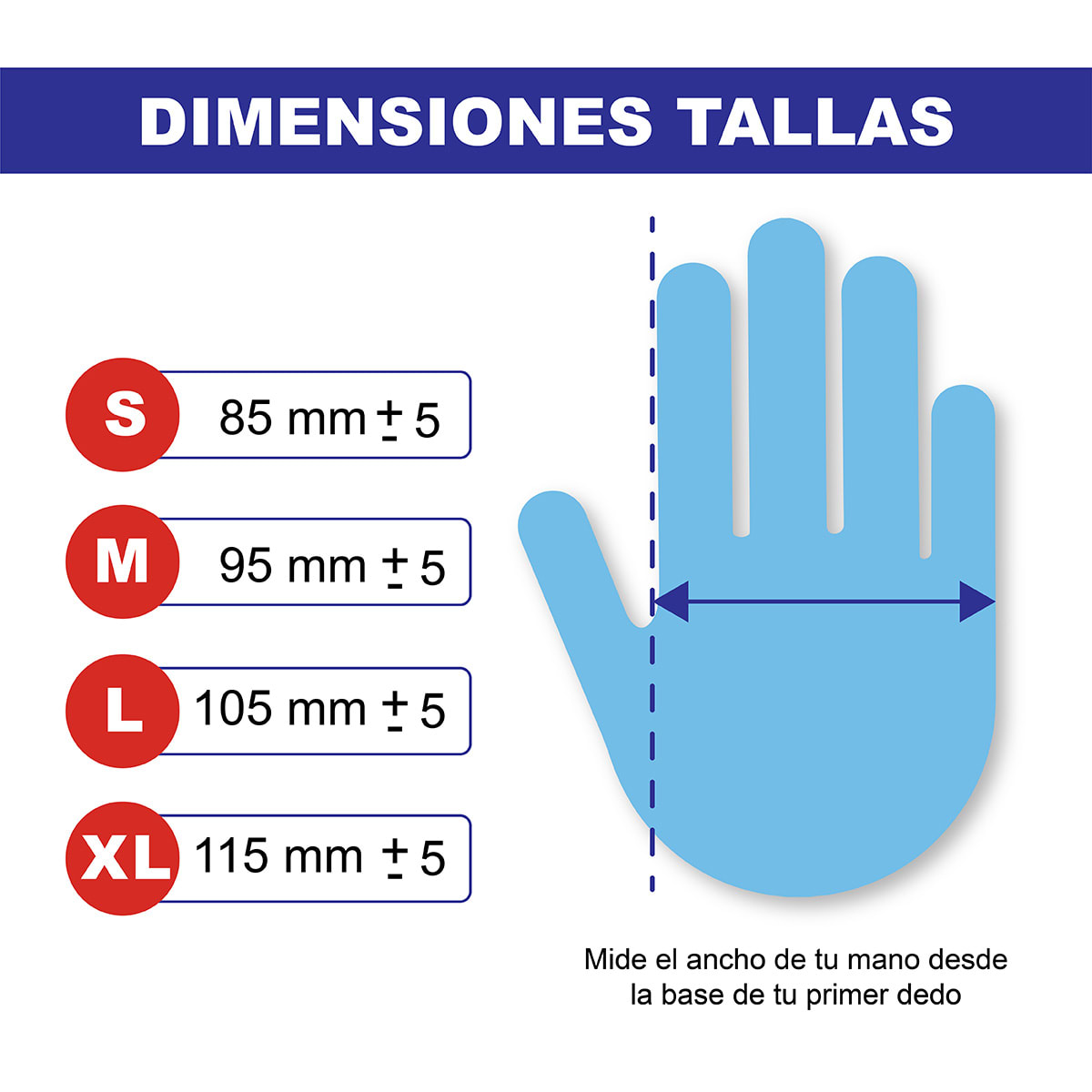 Caja de guantes nitrilo Negro talla L 100 u.(10)