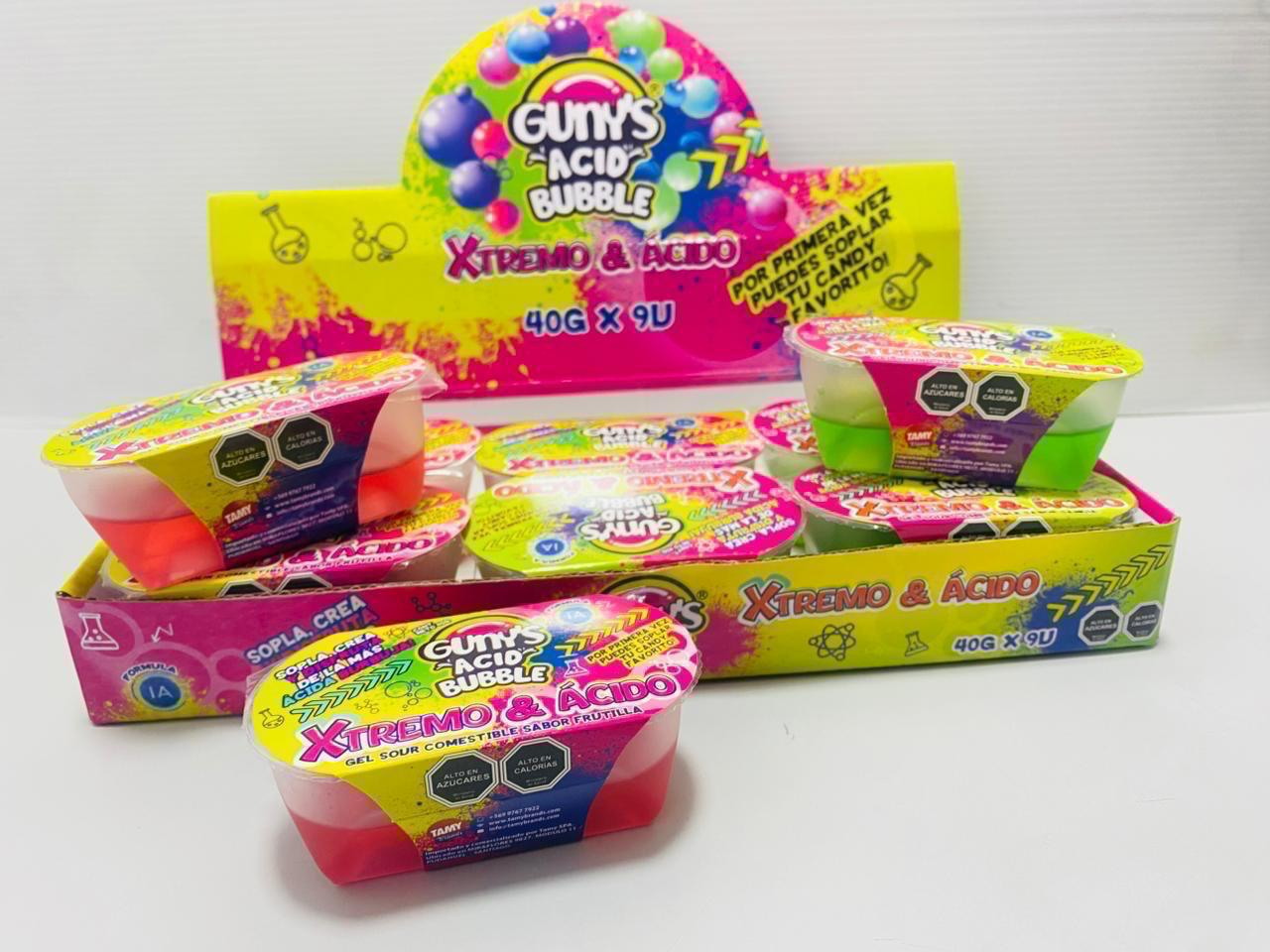 Burbujas Ácidas sabor Sandía Bubble Gunys 40g (9)