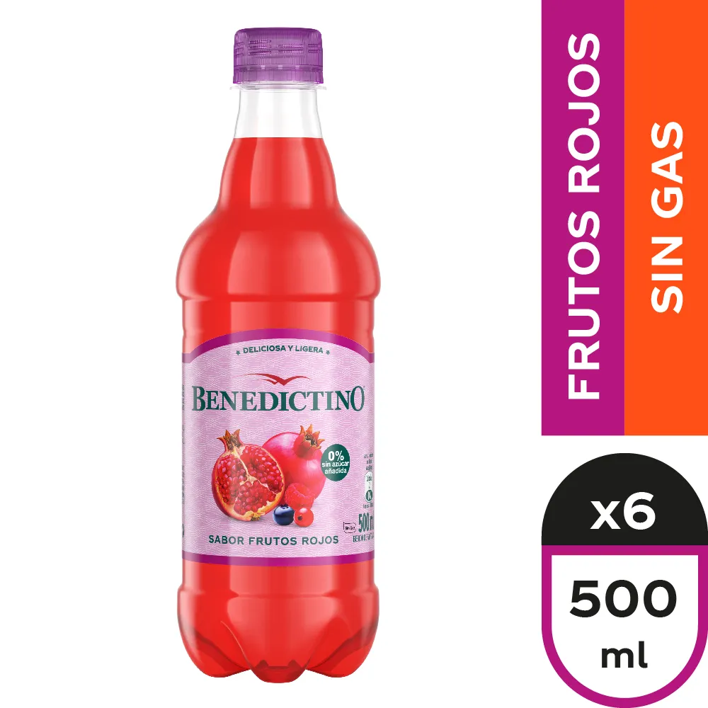 Agua Frutos Rojos Benedictino 500 ml (6)