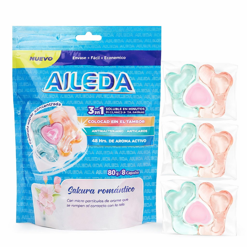 Aileda detergente pods 8 cápsulas sakura (80)
