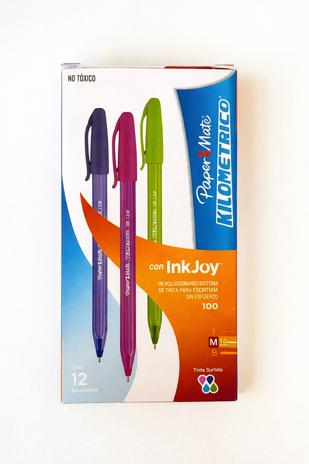 Caja Lápices Pasta Kilométrico Paper Mate x12 u. (48)