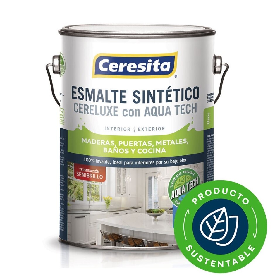 GALON ESMALTE SINTETICO AGUATECH CERESITA VERDE REJA