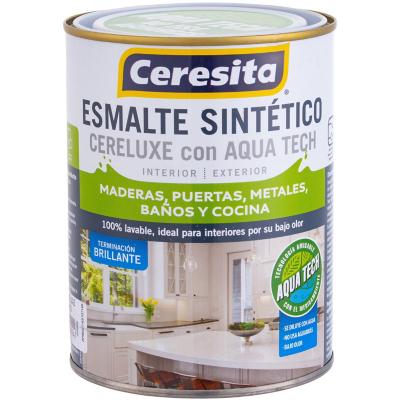 LITRO ESMALTE SINTETICO AGUATECH CERESITA NEGRO