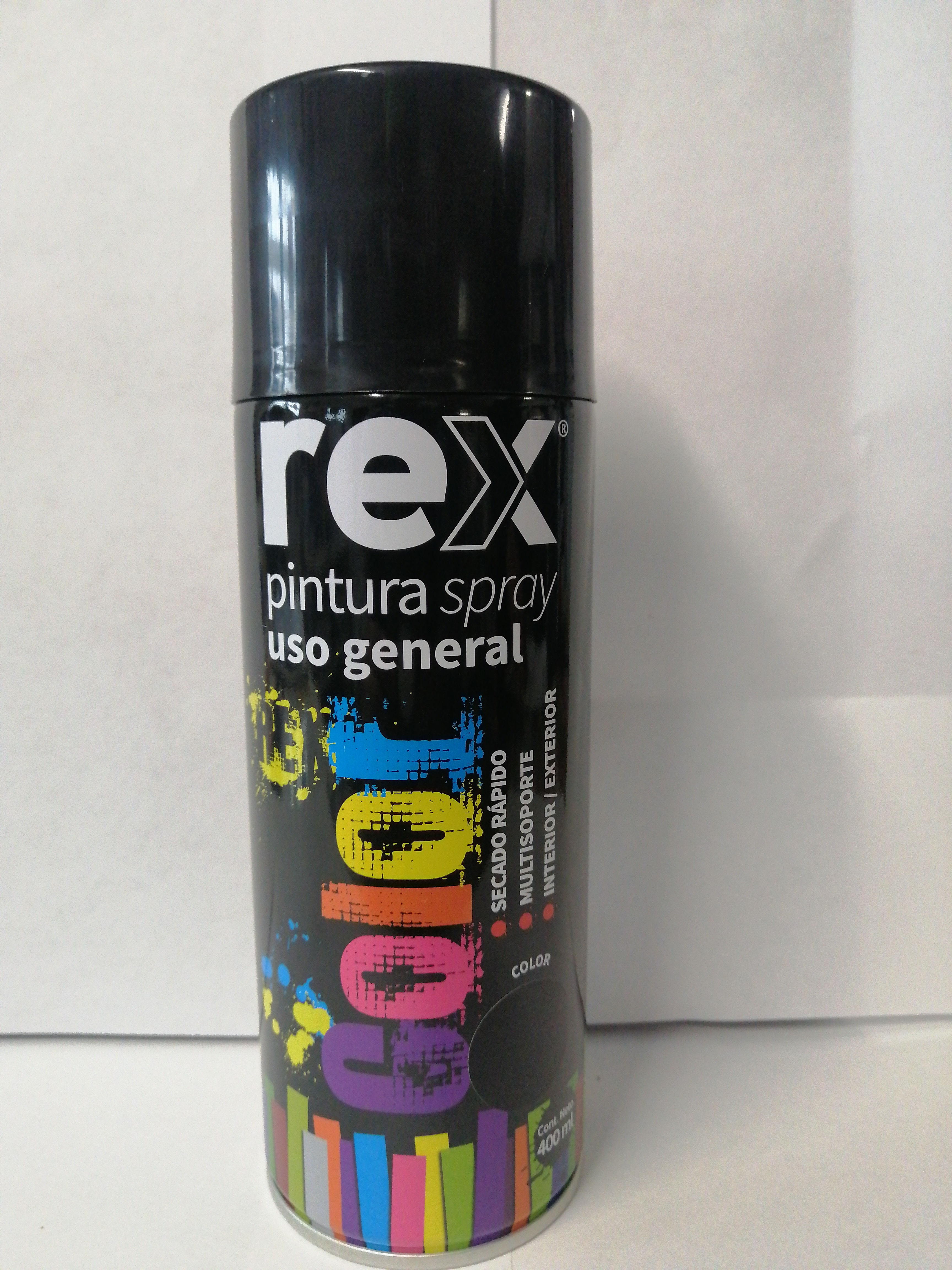 SPRAY NEGRO BRILLANTE REX 400ML