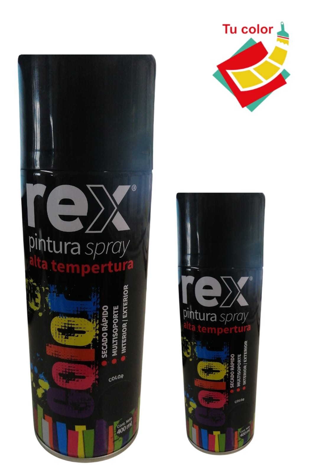 SPRAY ALTA TEMPERATURA BRILLANTE NEGRO REX