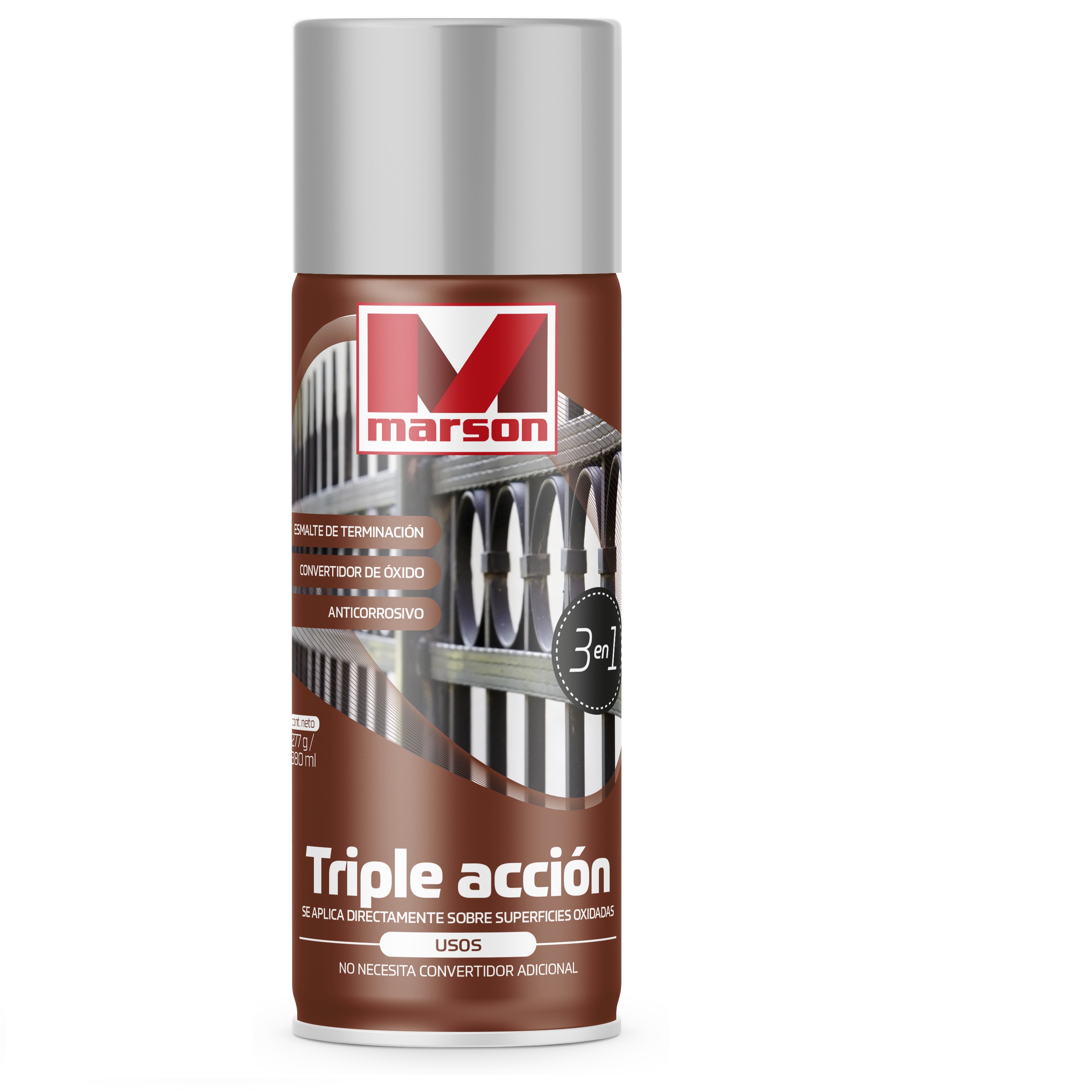 Click para tamaño original SPRAY TRIPLE ACCION GRIS
