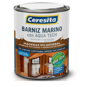 1/4 GL BARNIZ AQUA TECH CERE CAOBA