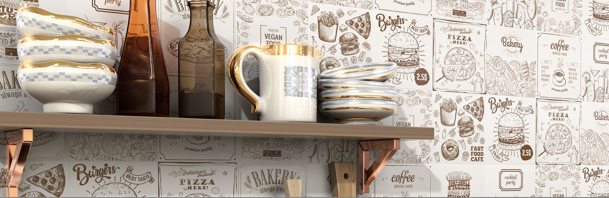 Click para tamaño original CERAMICA MURO 20 X 20 FOOD WHITE ACETINADO 1.69 MT X CAJA CERAL