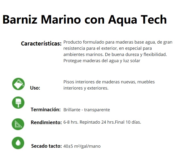 Click para tamaño original BARNIZ AQUA TECH CAOBA CERESITA Galon