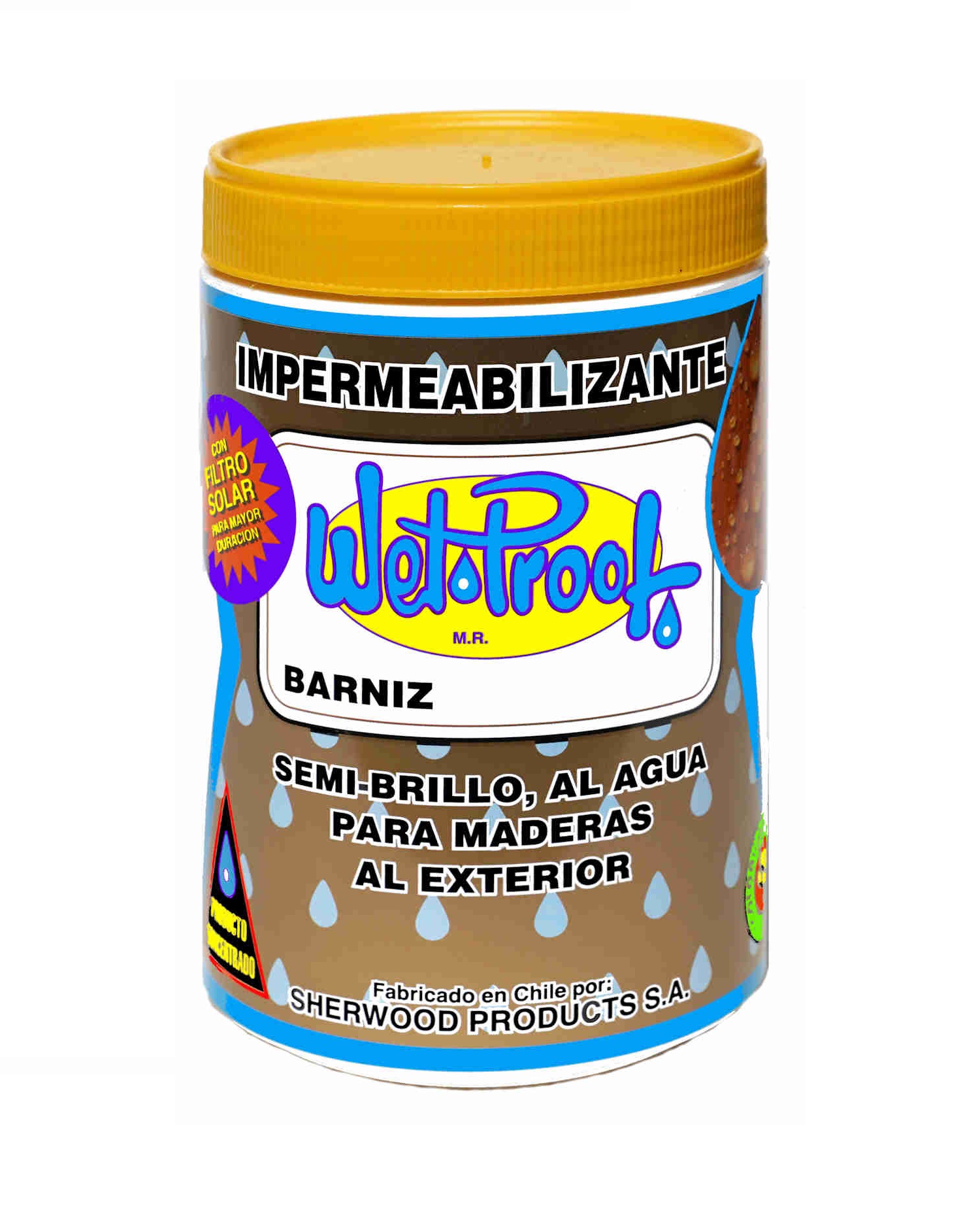 Click para tamaño original BARNIZ CAOBA WET PROOF 1/4 galon