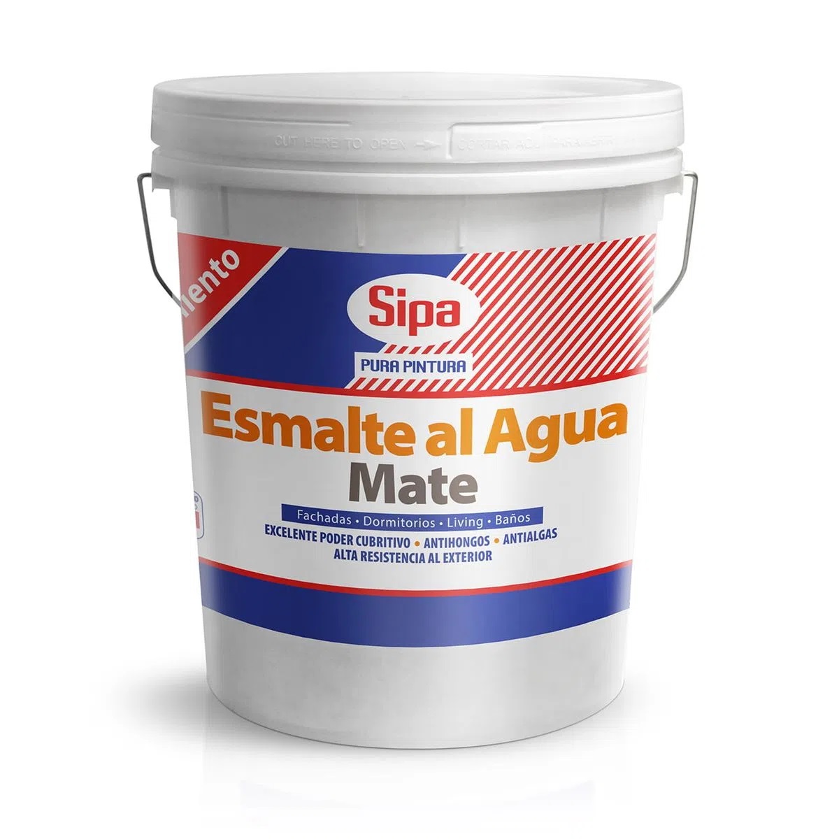 Click para tamaño original ESMALTE AGUA MATE BLANCO SIPA Tineta